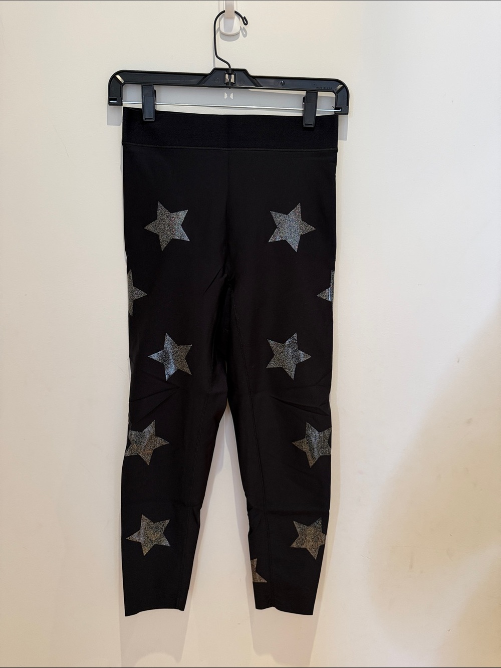 ultracor Black Leggings with Silver Star Accents